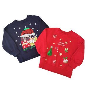 Toddler Boys 3T-4T Christmas Pullover Sweaters Lot Of 2 Excellent Condition Pugs
